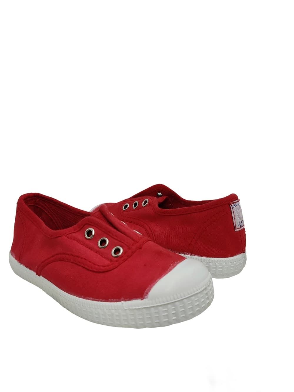 La Cadena Zapatillas niños Lona Rojo con Puntera - Imagen 1