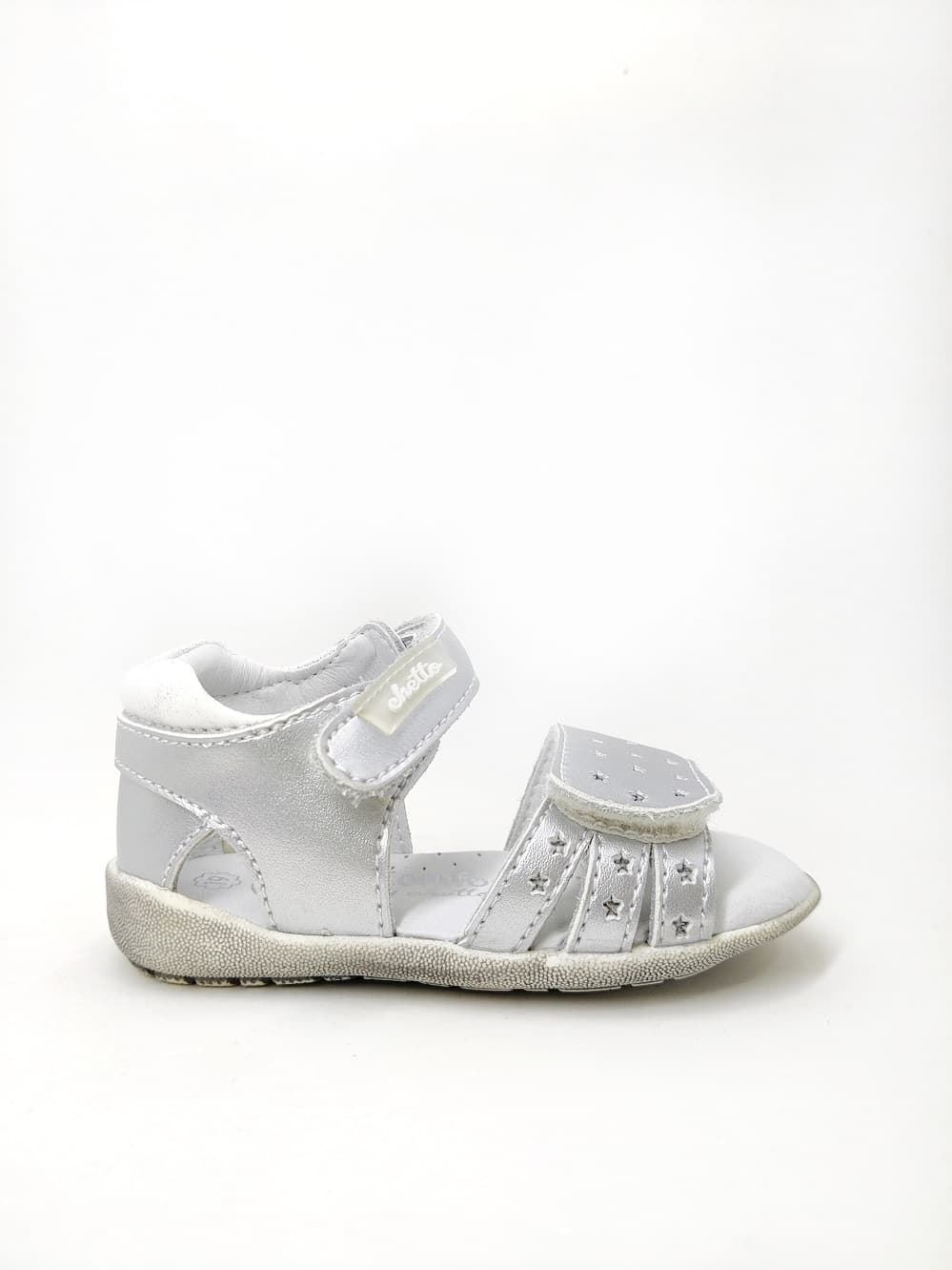 Sandalias Plata para bebé niña con velcro - Imagen 1