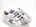 Sneakers Golden Star piel Blanco Rosa-Plata con Velcro Yowas - Imagen 2