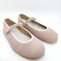 Chuches Merceditas para niñas serraje Empolvado - Imagen 1