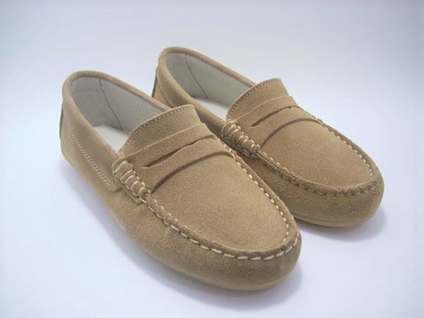 Chuches Mocasín niño Serraje Camel - Imagen 1