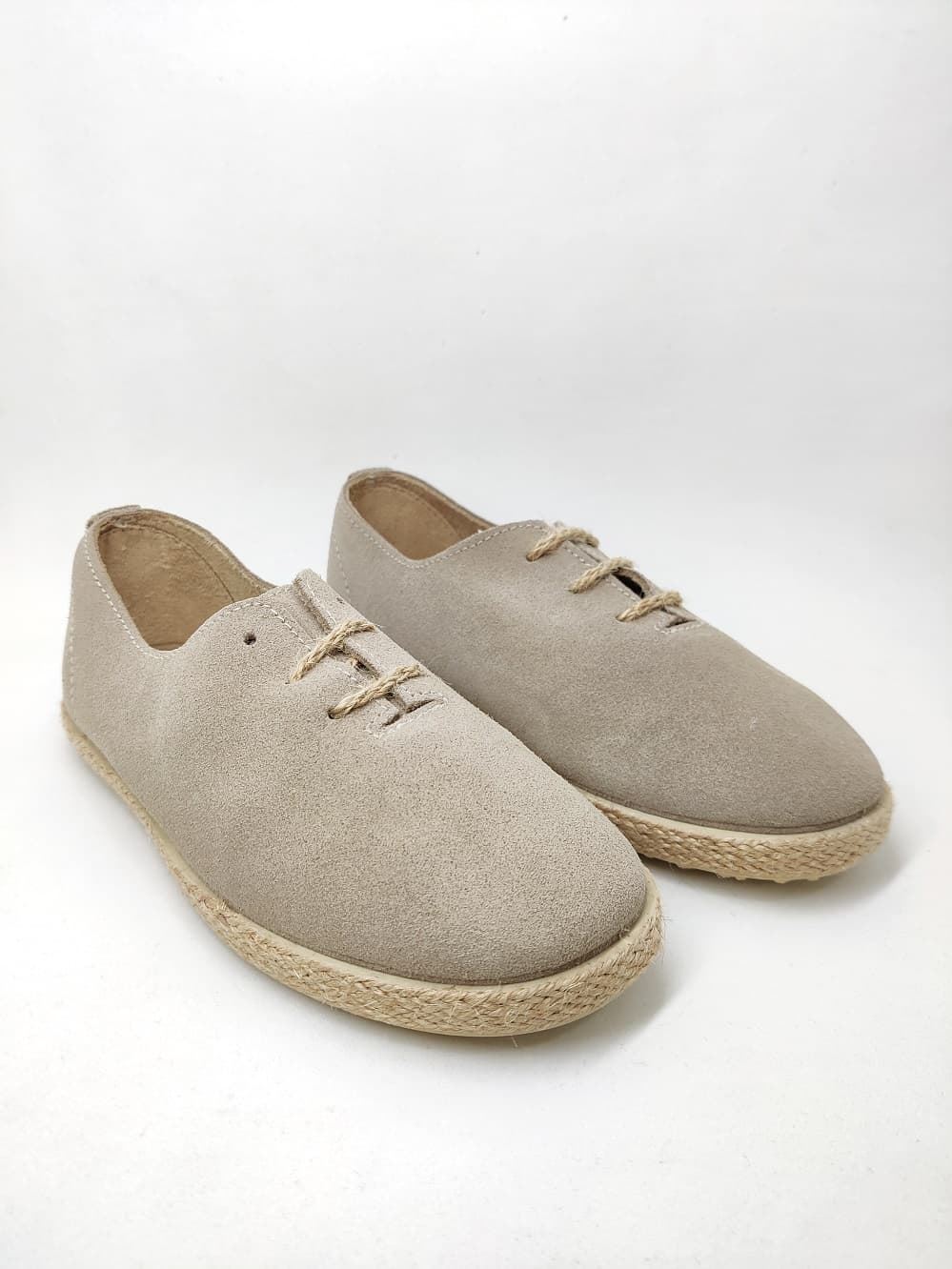 Batilas Beige Suede Children's Jute Style Shoe - Image 1