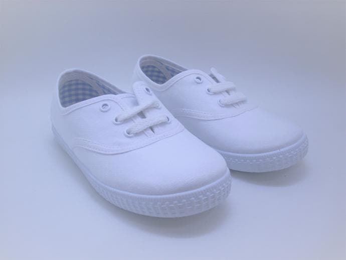 Batilas Children's shoes Canvas White lace - Image 2