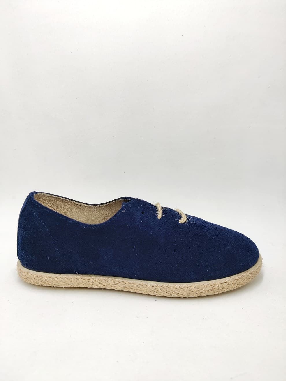 Batilas Navy Blue Suede Children's Jute Style Shoe - Image 2