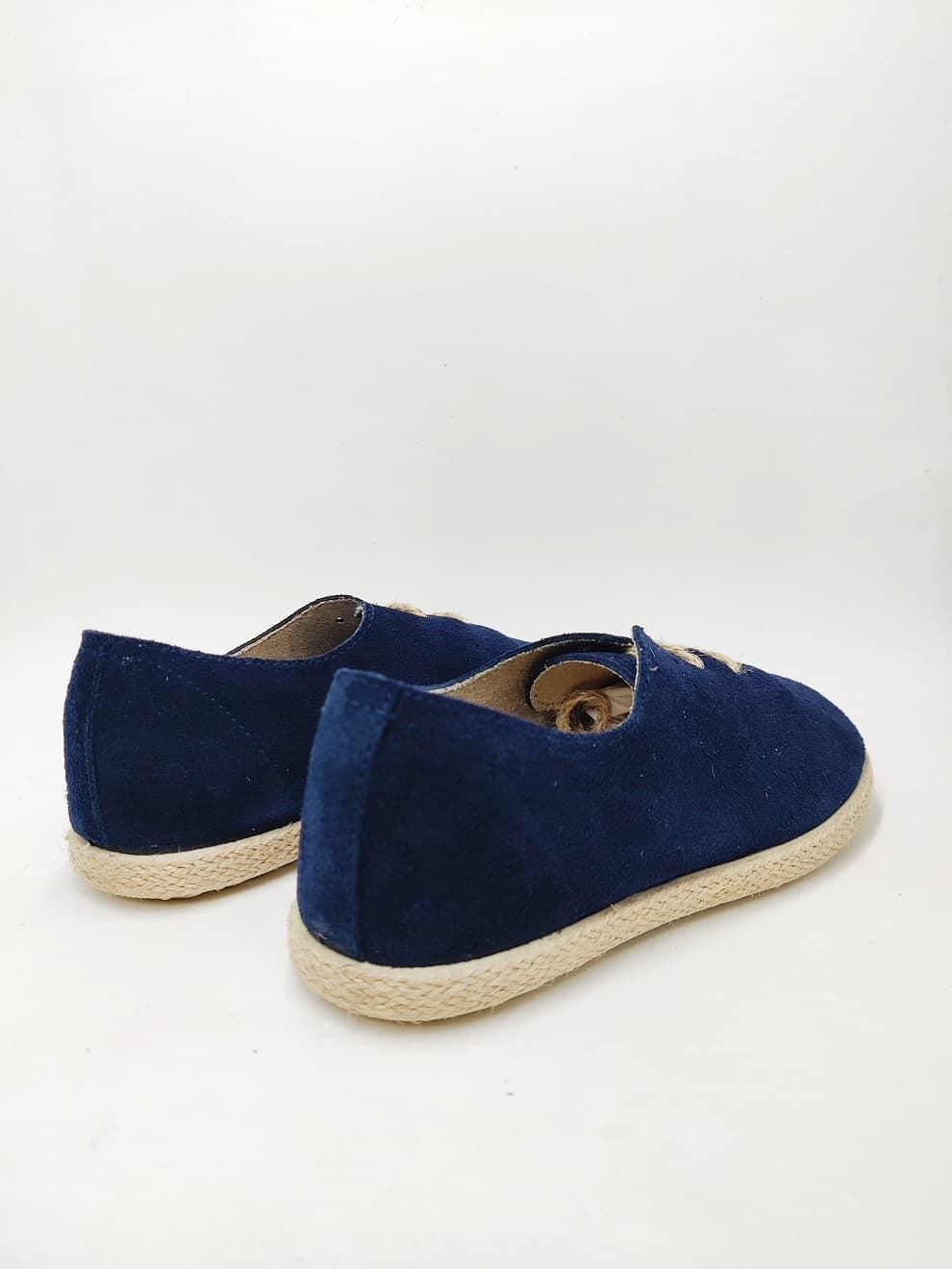 Batilas Navy Blue Suede Children's Jute Style Shoe - Image 3