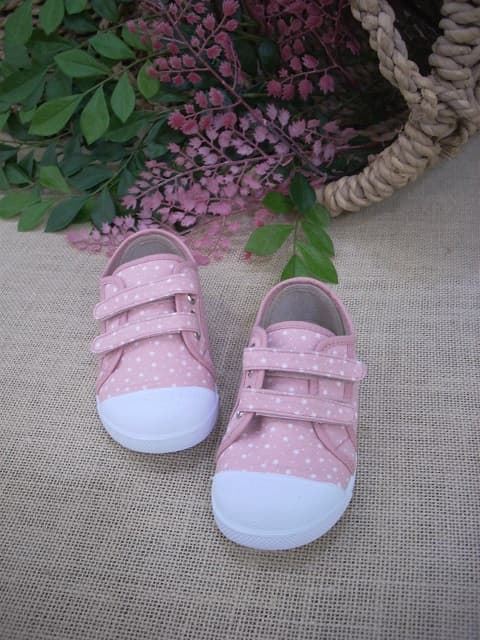 Batilas Pink Stars Canvas Shoes with Toe Cap - Image 3