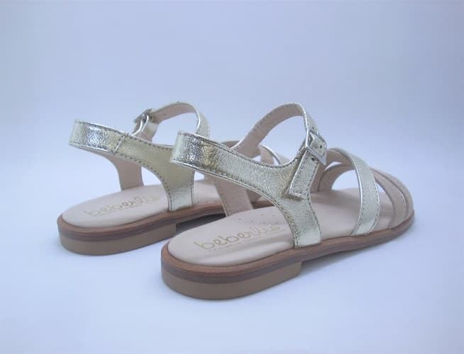 Beberlis Gold Taupe girl sandal - Image 4