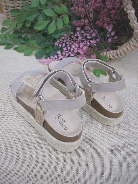 Bio sandal for girl Taupe leather - Image 4