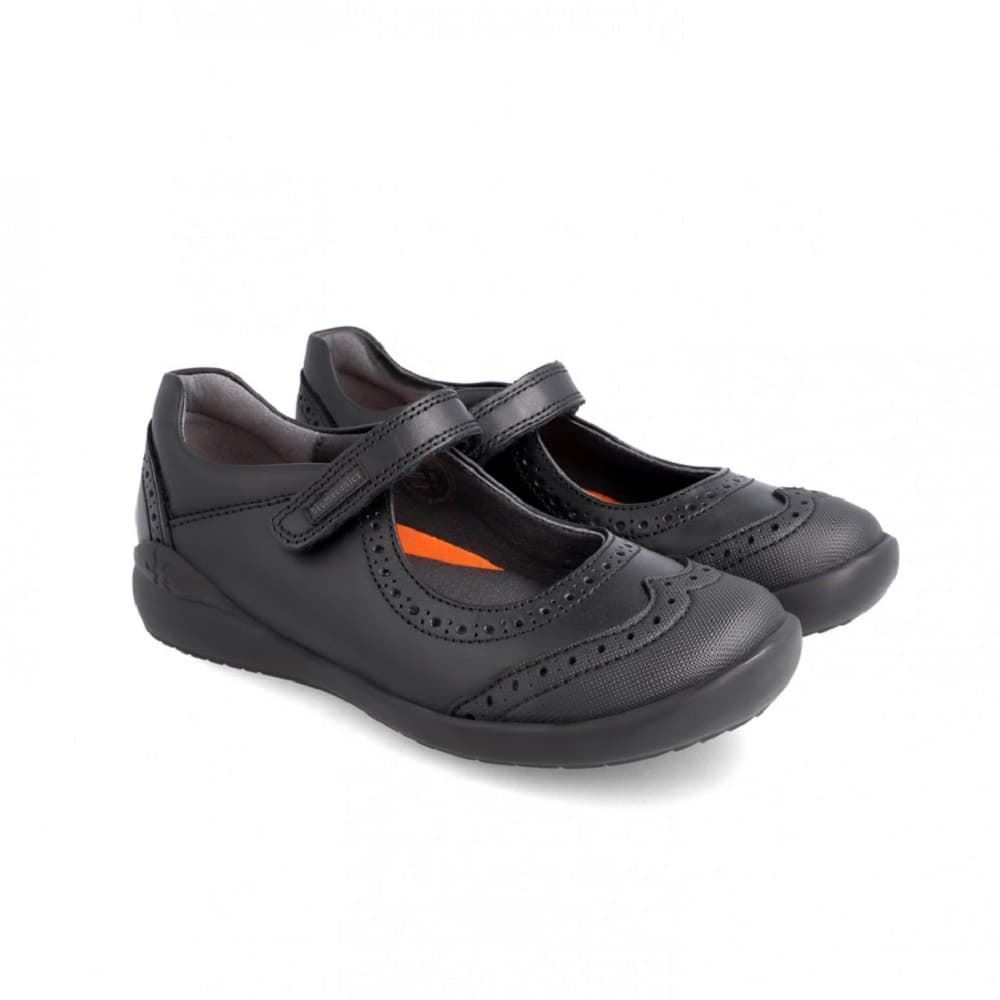 Biomecanics Black Girl's School Shoe with Toe - Image 1