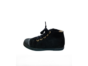 Black kids ankle boots with rubber toe cap - Image 1