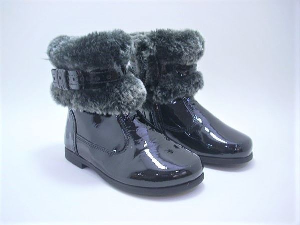 Black Patent Boot for girls - Image 2