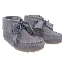 Confetti Bootie Kids Grey Fringe - Image 1
