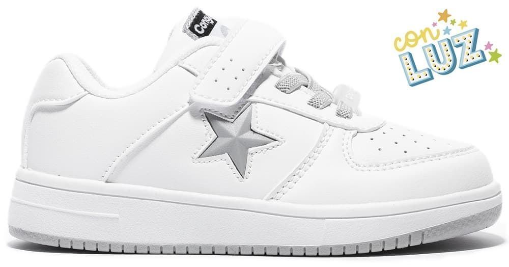 Conguitos Sneakers with Lights Unisex White Star - Image 1