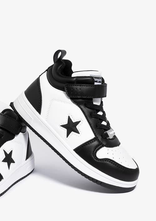 Conguitos Unisex High-top Sneakers with Lights Black-White Star - Image 3