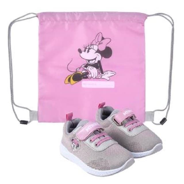 Disney Gray Pink Minnie Girl Sports Shoes - Image 3