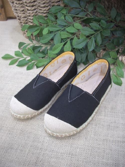 DiverKids Black Linen Camping Espadrille - Image 1