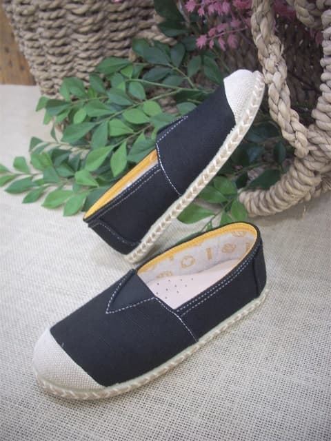 DiverKids Black Linen Camping Espadrille - Image 2