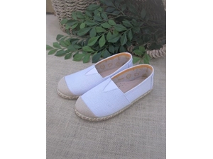DiverKids White Linen Camping Espadrille - Image 1