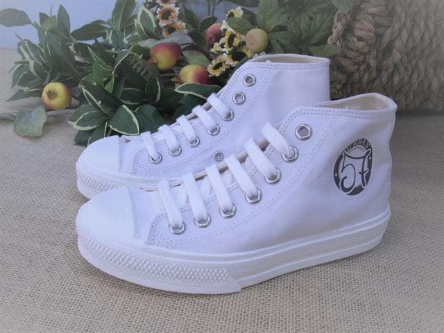 Eli Canvas High Top Sneakers White - Image 1