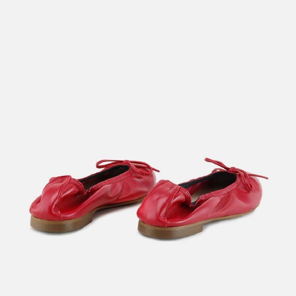 Eli Red Papanatas leather ballerinas for girls and women - Image 3