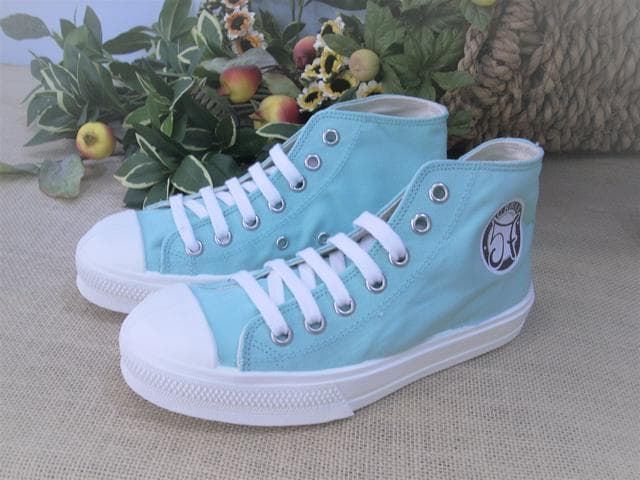 Eli Water Green Canvas High Top Sneakers - Image 1