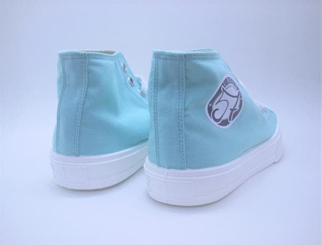 Eli Water Green Canvas High Top Sneakers - Image 4