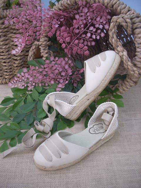 Espadrille with Ribbons for girl Beige-Taupe - Image 2