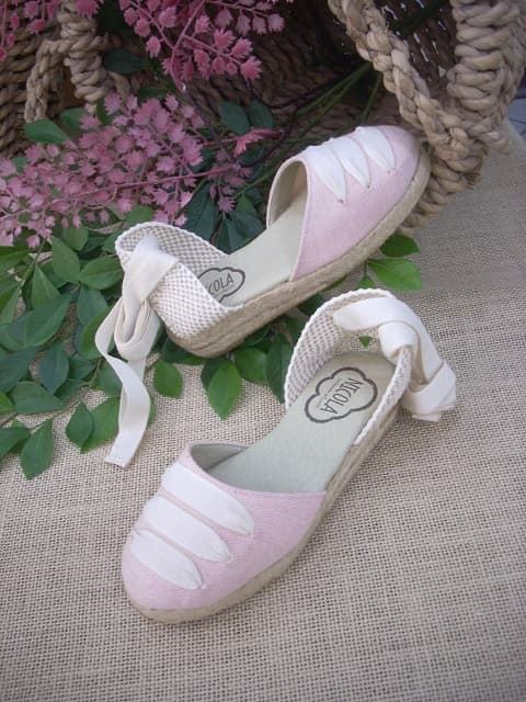 Espadrille with Ribbons for girl Pink - Image 2