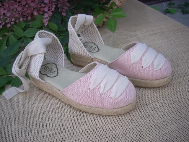 Espadrille with Ribbons for girl Pink - Image 3