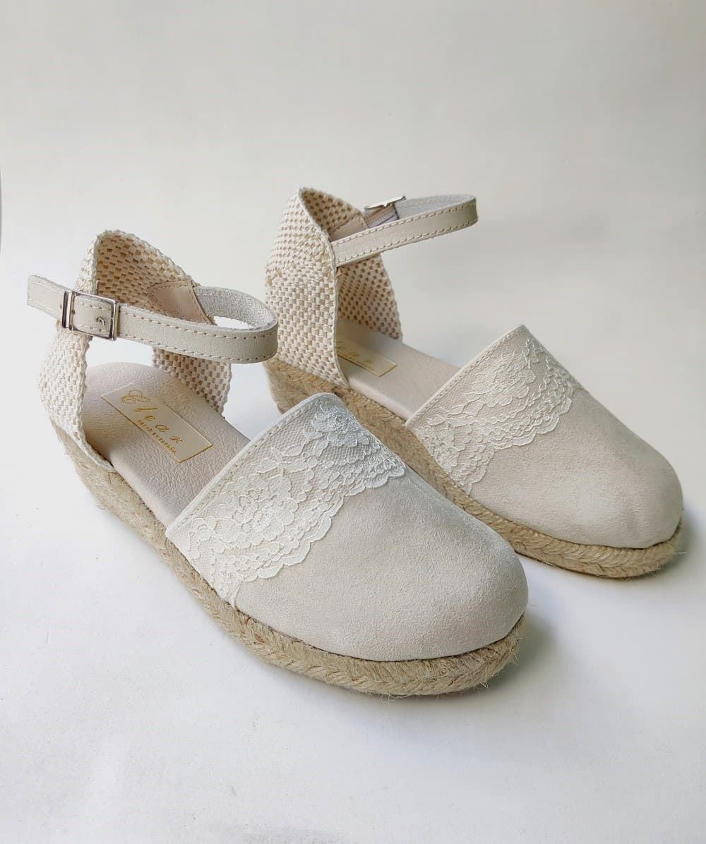 Espadrilles with wedge for girls in Plush Ice - Image 1