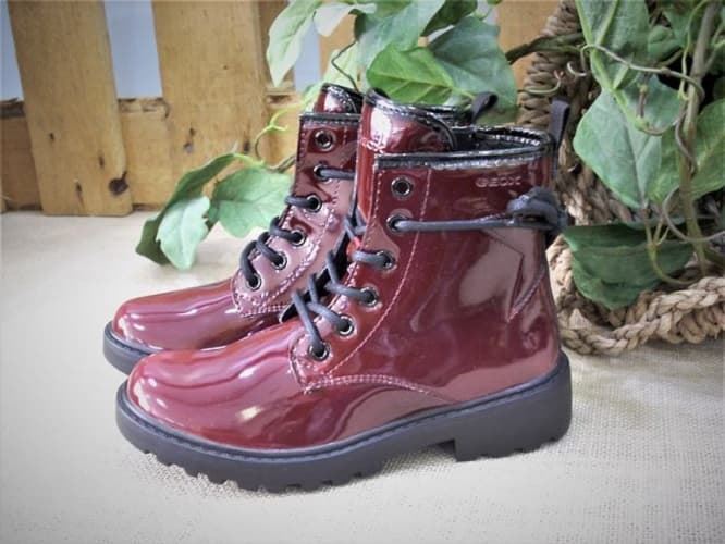 Geox Boots for girls Casey Patent Leather Burgundy - Image 5