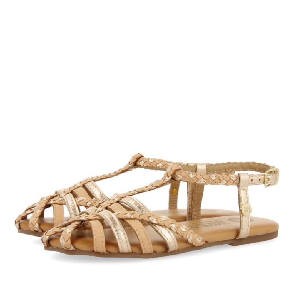 Gioseppo Belsh Nude leather crab sandals for children - Image 3