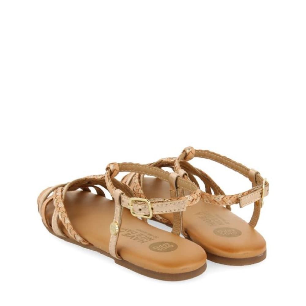 Gioseppo Belsh Nude leather crab sandals for children - Image 4