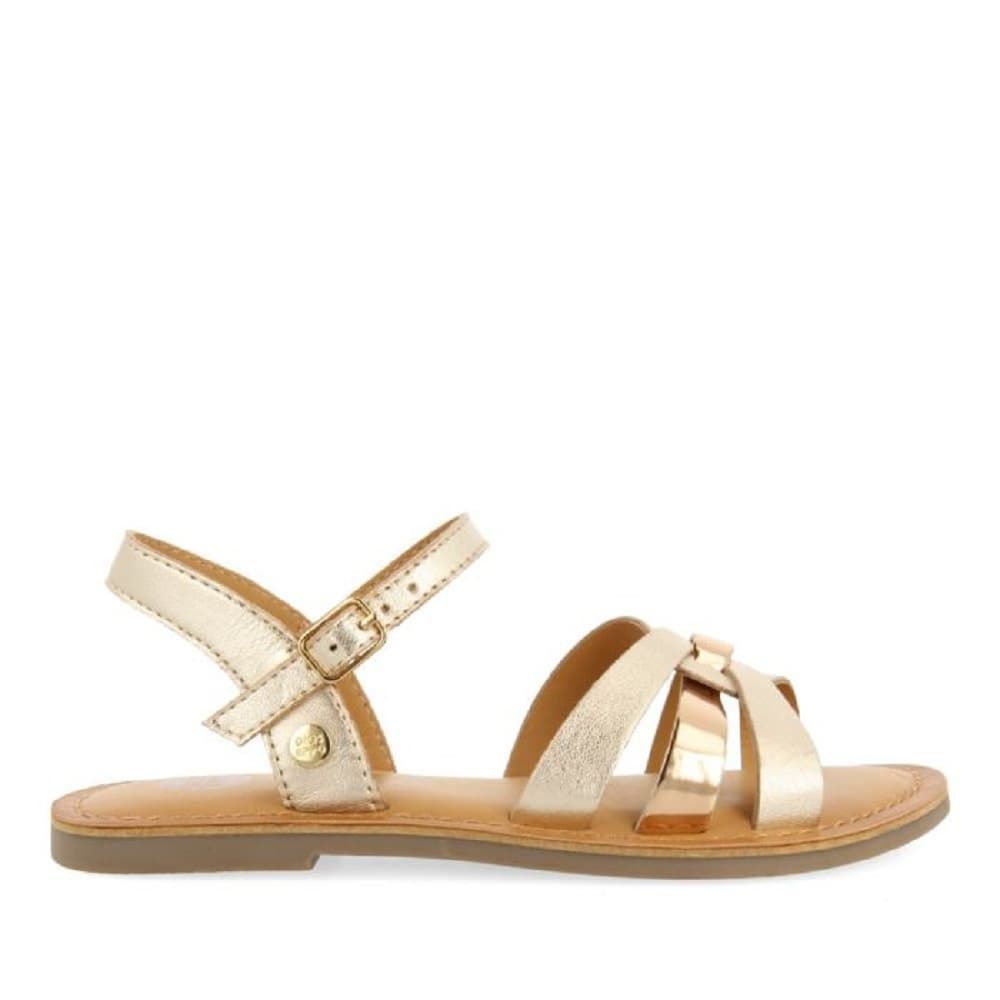 Gioseppo Imbler Gold Metallic Leather Sandals for Kids - Image 4