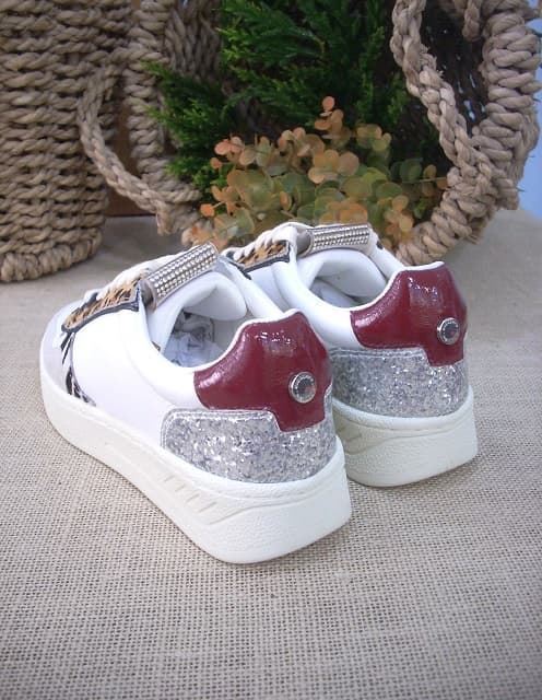 Gioseppo White Printed Bowdle Sneakers - Image 5