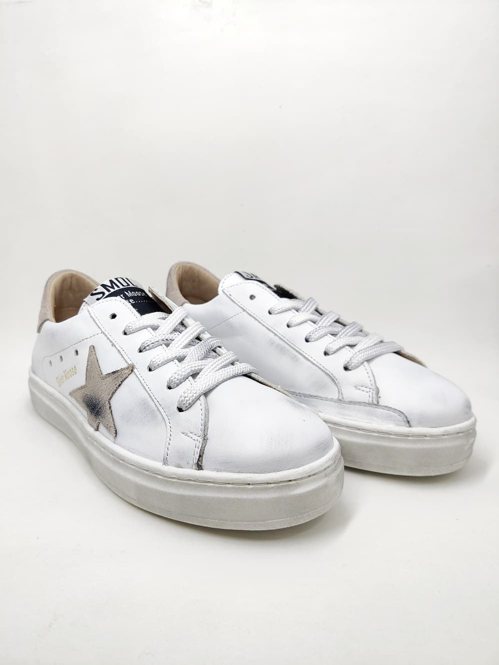 Golden Star sneakers in White Taupe leather - Image 4