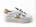 Golden Star White Glitter Gold Leather Sneakers with Velcro Yowas - Image 1