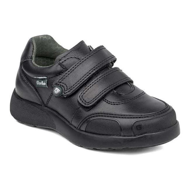 Gorilla Black School Shoe with Cap - Image 1