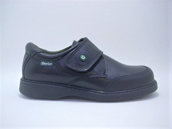 Gorilla Boy's Black School Shoe with Toe Cap - Image 3