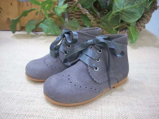 Gray suede baby boot - Image 1