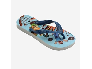 Havaianas Kids Minecraft Flip Flops White Blue - Image 2