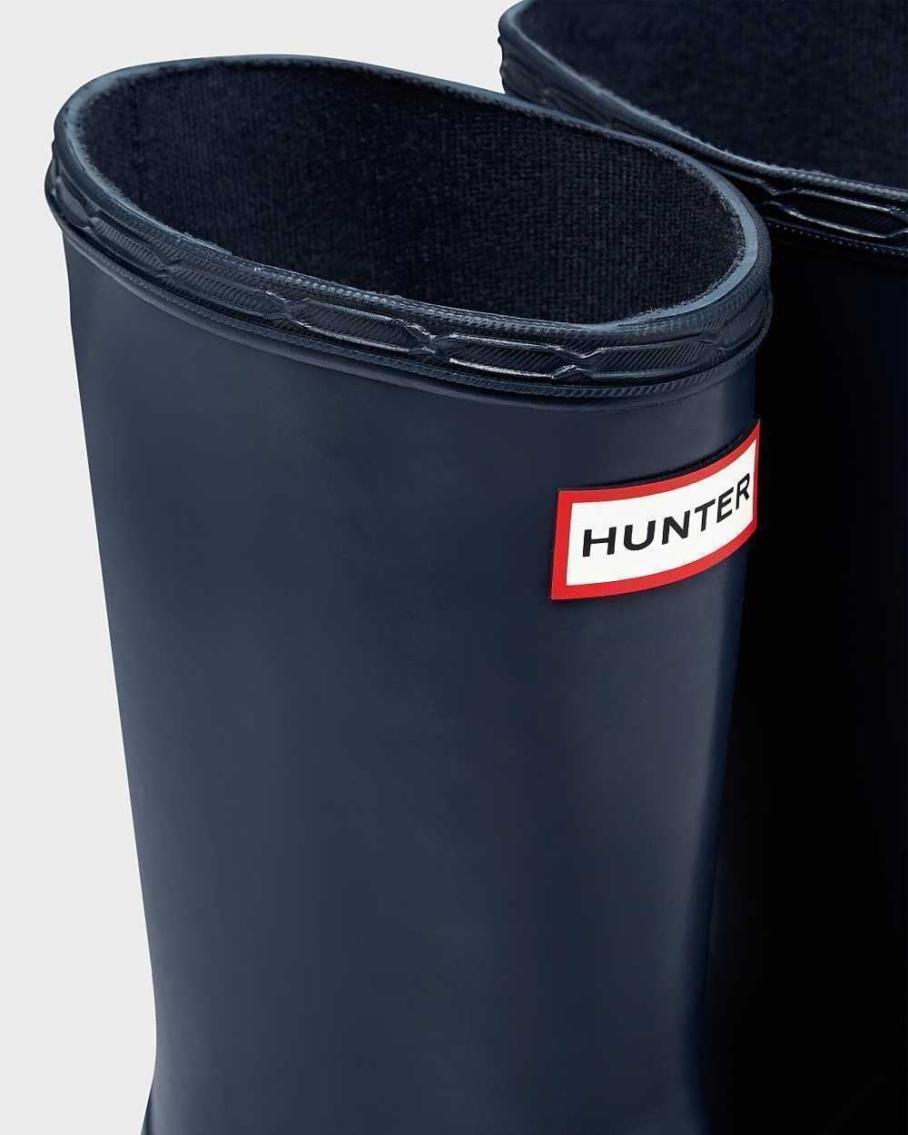 Hunter First Kids Rain Boots Navy Blue - Image 3