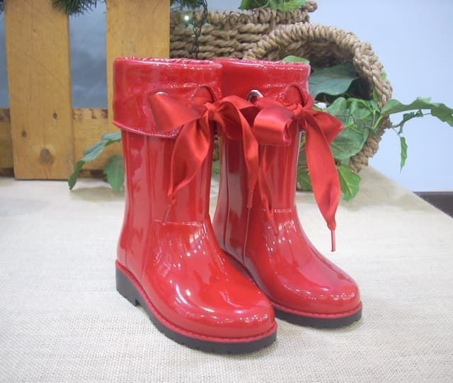 Igor Girl Rain Boot Red Patent Leather - Image 1