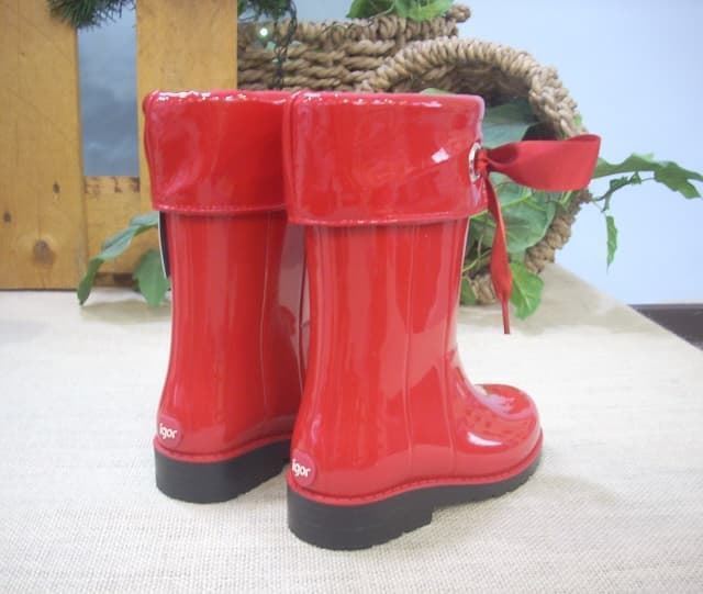 Igor Girl Rain Boot Red Patent Leather - Image 2