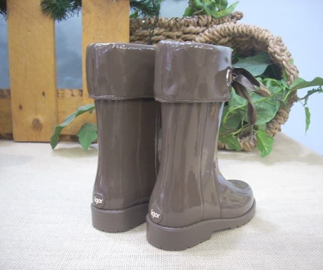 Igor Girl's Rain Boot Taupe Patent Leather - Image 2