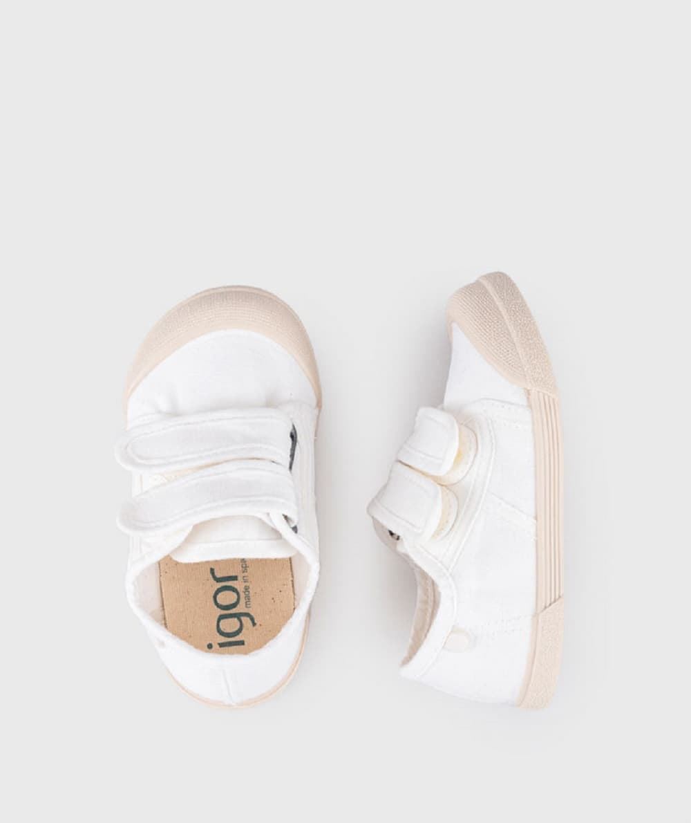 Igor White Canvas Sneakers respectful for children - Image 3