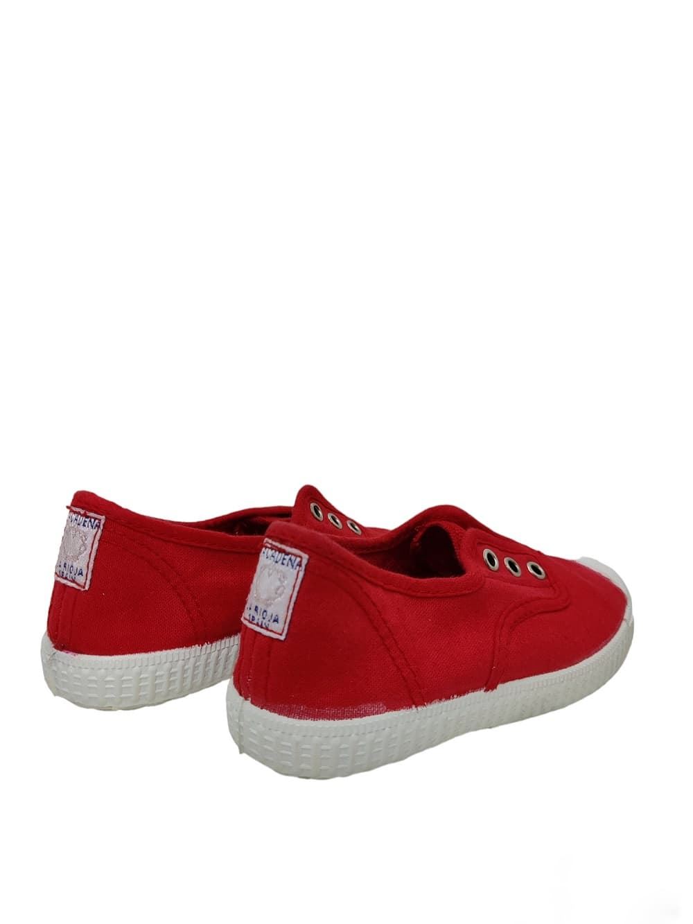 La Cadena Children's Red Canvas Shoes with Toecap - Image 3