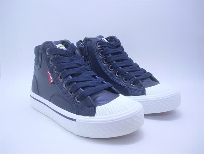Levi's Navy Blue Central Park High Top Sneakers for kids - Image 4