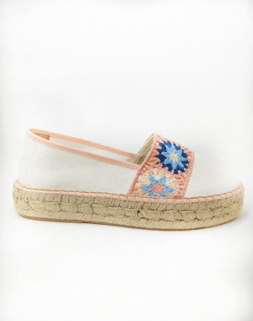 Montblanc Crochet Salmon Espadrilles Double Floor - Image 1