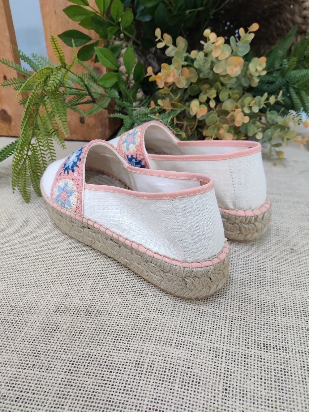 Montblanc Crochet Salmon Espadrilles Double Floor - Image 3